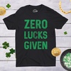Funny Saint Patricks Day Hilarious Graphic Humor T Shirts for Men | Funny T Shirts, Saint Patrick’s Day Apparel for Men, Cool Short Sleeve, Soft Cotton Blend, Novelty Tees for Guys(Heather Black – Zero Lucks Given)