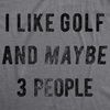 Golfing with Sarcastic Sayings Golf Funny Hilarious Mens T Shirts | Funny T Shirts, Graphic Apparel for Men, Cool Golf Short Sleeve, Sarcastic, Soft Cotton Blend, Novelty Tees for Guys(Dark Heather Grey – Golf 3 People)