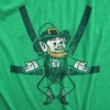 Mens Saint Patricks T Shirt Funny Irish Tees Cool Party Tees | Funny T Shirts, Graphic Apparel for Men, Cool Drinking Short Sleeve, Sarcastic, Soft Cotton Blend, Novelty Tees for Guys(Heather Green – Leprechaun Harness)