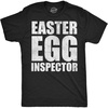 Funny Easter Bunny Perfect Baskets Sarcastic T Shirts for Men | Funny T Shirts, Easter Apparel for Men, Cool Animal Short Sleeve, Soft Cotton Blend, Novelty Tees for Guys(Heather Black – Easter Egg Inspector)