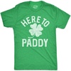 Funny Saint Patricks Day Hilarious Graphic Humor T Shirts for Men | Funny T Shirts, Saint Patrick’s Day Apparel for Men, Cool Short Sleeve, Soft Cotton Blend, Novelty Tees for Guys(Heather Green – Here to Paddy)
