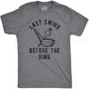 Last Swing Before Ring Golf Bachelor Bachelorette Mens T Shirts | Funny T Shirts, Graphic Apparel for Men, Cool Proposal Short Sleeve, Golf, Soft Cotton Blend, Novelty Tees for Guys(Dark Heather Grey)