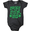 Lucky Little Lad St Patricks Day Funny Baby Baby Body Suit | Funny Onesies, Saint Patrick’s Day Clothes for Baby, Cool Onesie, Super soft blend, Novelty Onesie