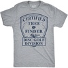 Mens Funny T Shirts Certified Tree Finder Disc Golf Tee for Men | Funny T Shirts, Graphic Apparel for Men, Cool Short Sleeve, Soft Cotton Blend, Novelty Tees for Guys
