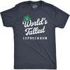Mens Saint Patricks T Shirt Funny Irish Tees Cool Party Tees | Funny T Shirts, Graphic Apparel for Men, Cool Drinking Short Sleeve, Sarcastic, Soft Cotton Blend, Novelty Tees for Guys(Heather Navy – Tallest Leprechaun Multicolor)