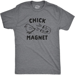 Funny Easter Bunny Perfect Baskets Sarcastic T Shirts for Men | Funny T Shirts, Easter Apparel for Men, Cool Animal Short Sleeve, Soft Cotton Blend, Novelty Tees for Guys(Dark Heather Grey – Chick Magnet)