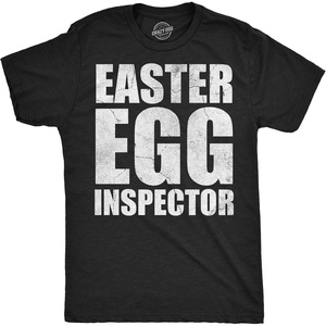 Funny Easter Bunny Perfect Baskets Sarcastic T Shirts for Men | Funny T Shirts, Easter Apparel for Men, Cool Animal Short Sleeve, Soft Cotton Blend, Novelty Tees for Guys(Heather Black – Easter Egg Inspector)