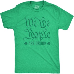 Funny Saint Patricks Day Hilarious Graphic Humor T Shirts for Men | Funny T Shirts, Saint Patrick’s Day Apparel for Men, Cool Short Sleeve, Soft Cotton Blend, Novelty Tees for Guys(Heather Green – We the People)