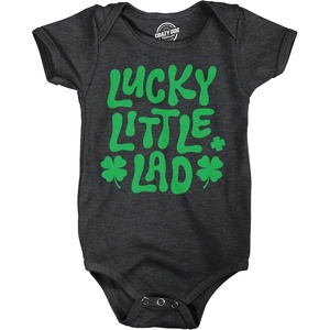 Lucky Little Lad St Patricks Day Funny Baby Baby Body Suit | Funny Onesies, Saint Patrick’s Day Clothes for Baby, Cool Onesie, Super soft blend, Novelty Onesie