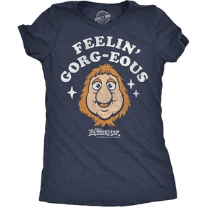Womens Fraggle Rock T-Shirt 80s Cute Licensed Vintage Funny Tees | Licensed Jim Henson Tee, Vintage 80s TV Tee, Cool Fan Merch, Official Fraggle Rock Apparel, Retro Novelty Tees for Women,(Heather Black – Feelin Gorg Eous)