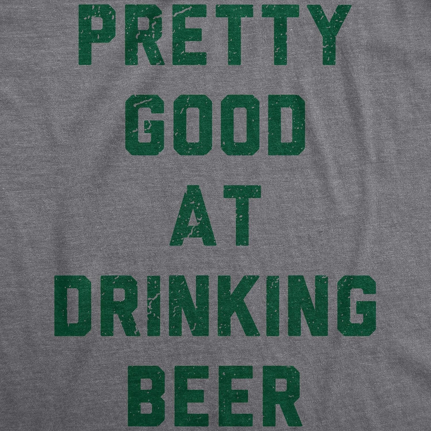 image:imageFunny Saint Patricks Day Hilarious Graphic Humor T Shirts for MenDark Heather Grey Good at Drinking