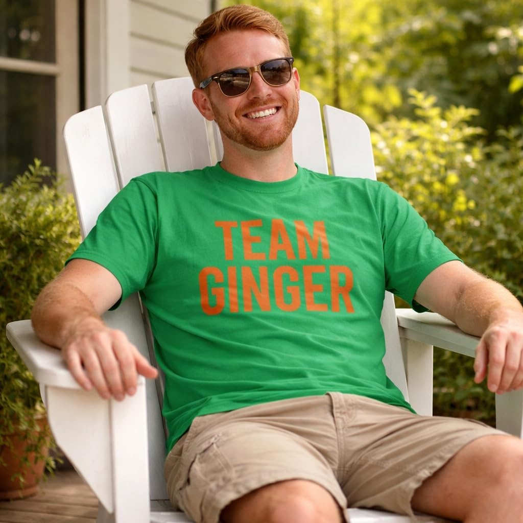 image:imageFunny Saint Patricks Day Hilarious Graphic Humor T Shirts for MenHeather Green Team Ginger
