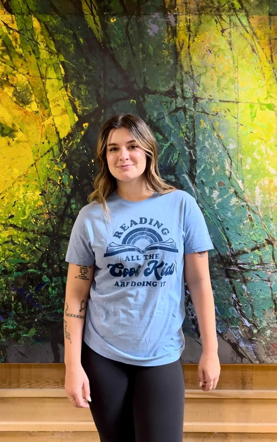 image:imageFunny Womens TShirts Sarcastic Tees for Cool Ladies with SassHeather Light Blue Reading Cool Kids
