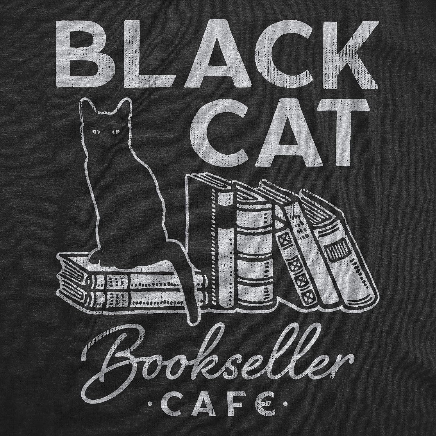 image:imageHalloween Womens TShirt Wicked Witch Witches Cute Spooky TeesHeather Black Black Cat Books