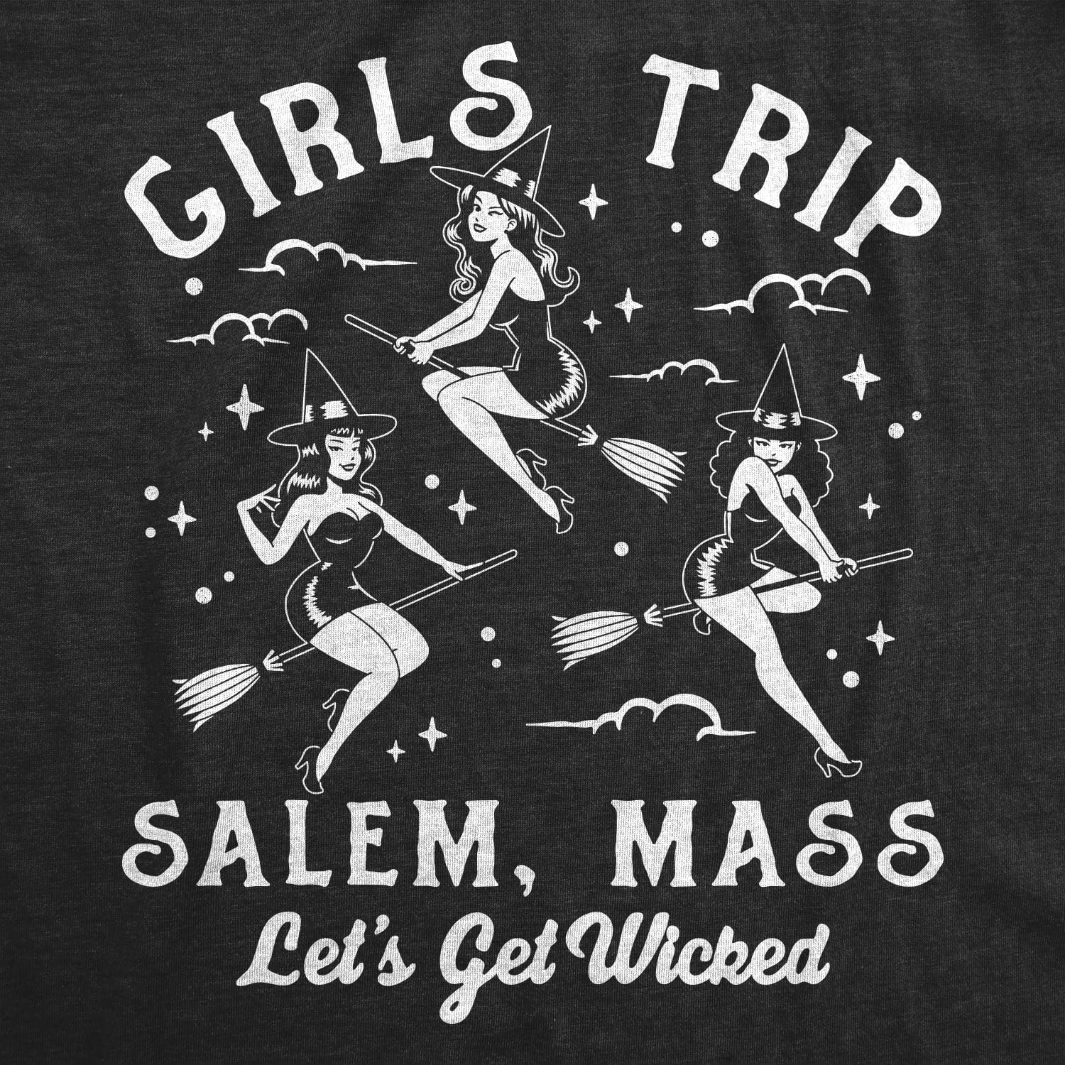 image:imageHalloween Womens TShirt Wicked Witch Witches Cute Spooky TeesHeather Black Girls Trip