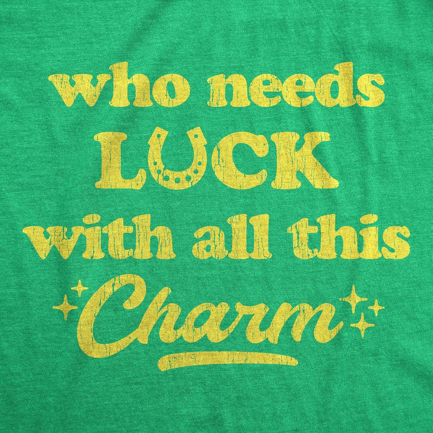 image:imageWho Needs Luck with All This Saint Patricks Day Shirt for WomenHeather Green