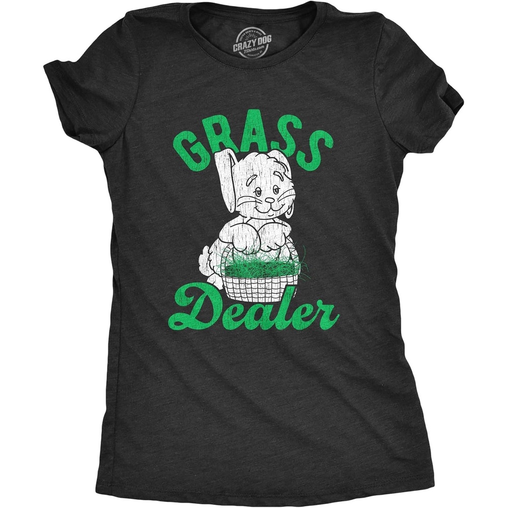 image:imageCandy Chocolate and Candy Easter Funny Graphic T Shirt for WomenHeather Black Grass Dealer