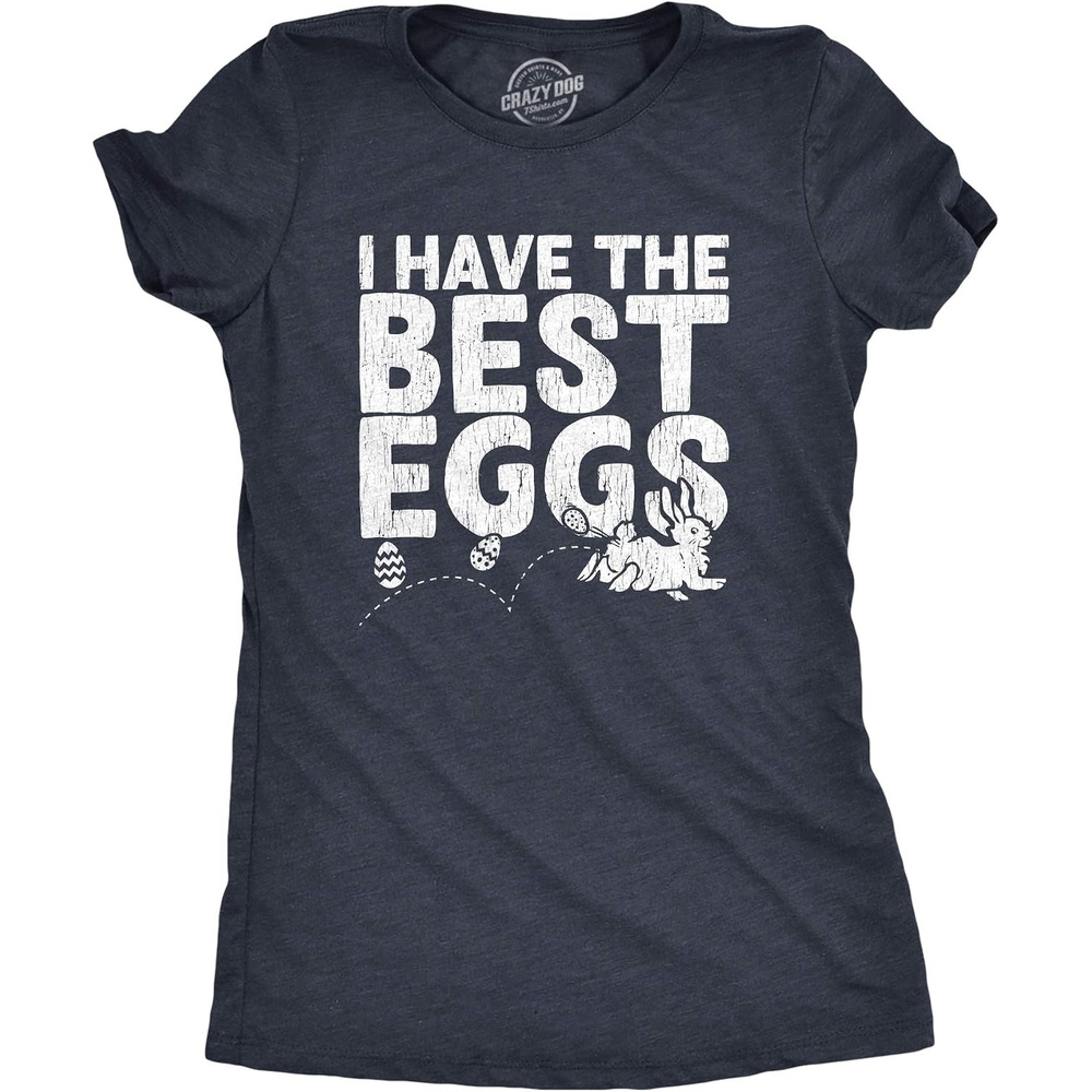 image:imageCandy Chocolate and Candy Easter Funny Graphic T Shirt for WomenHeather Navy Best Eggs