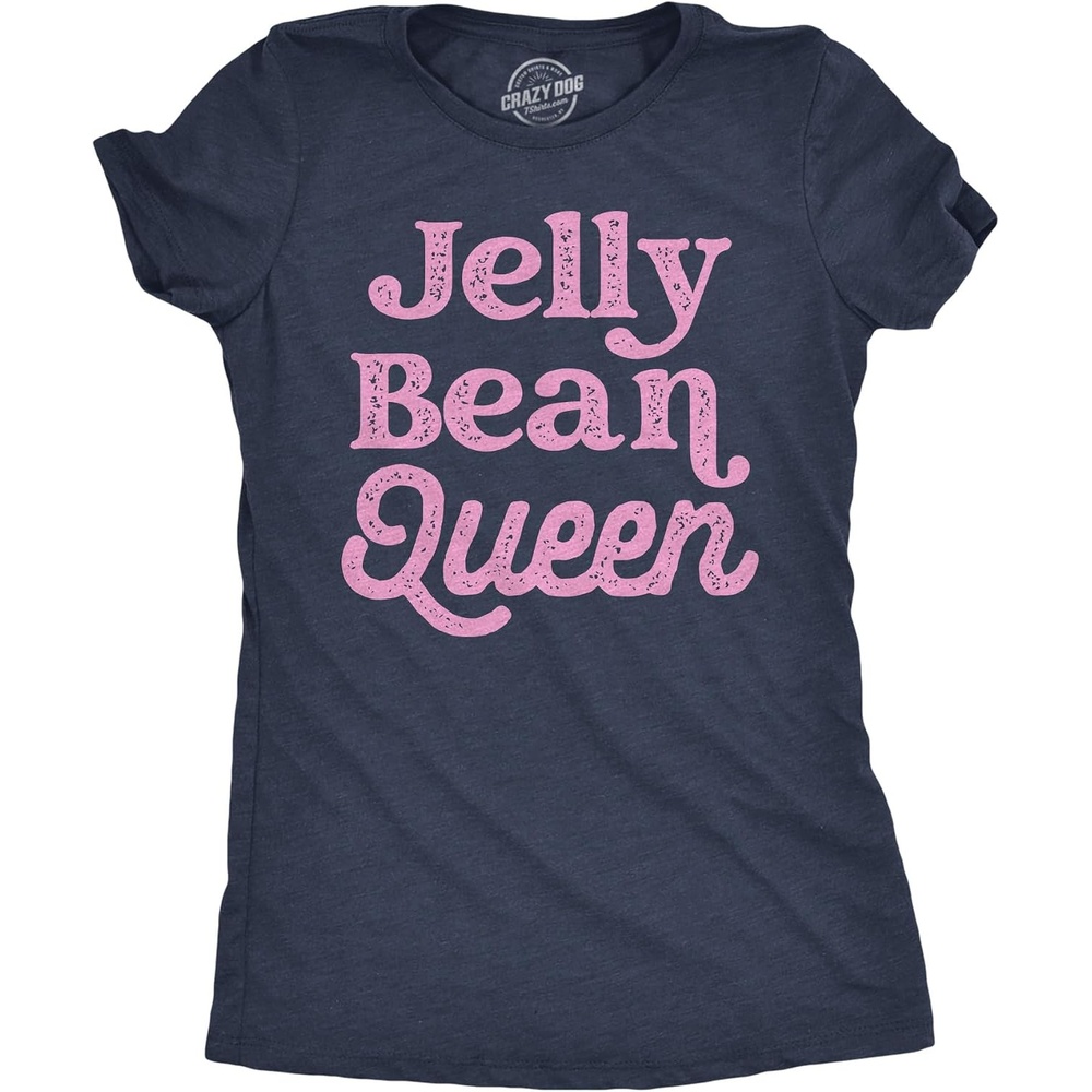 image:imageCandy Chocolate and Candy Easter Funny Graphic T Shirt for WomenHeather Navy Jelly Bean Queen