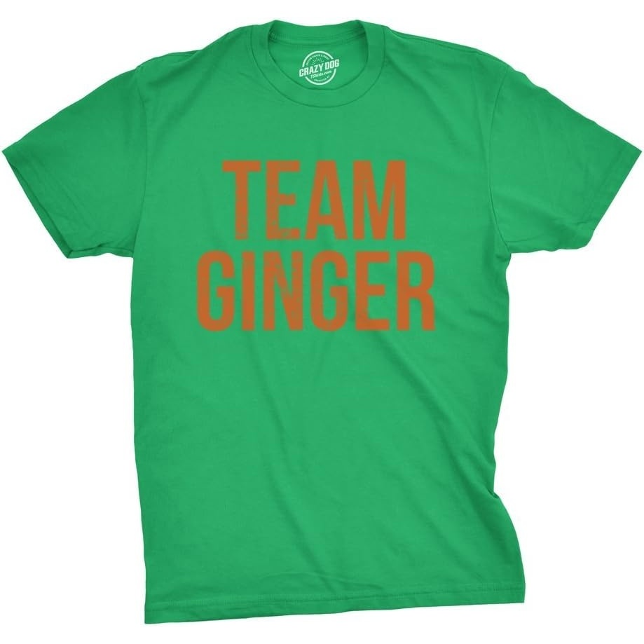image:imageFunny Saint Patricks Day Hilarious Graphic Humor T Shirts for MenHeather Green Team Ginger