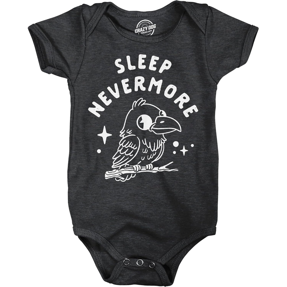 image:imageSleep Nevermore Baby Bodysuit Funny Halloween Jumper For Infants