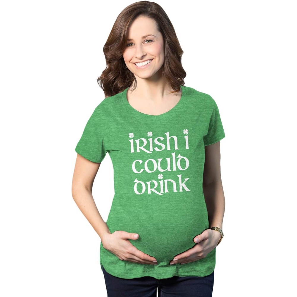 image:imageSt Patricks Day Maternity Shirt Irish I Could Drink TeeGreen