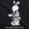 Candy Chocolate and Candy Easter Funny Graphic T Shirt for Women(Heather Black – Bunny Coffee)