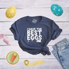 Candy Chocolate and Candy Easter Funny Graphic T Shirt for Women(Heather Navy – Best Eggs)
