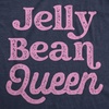 Candy Chocolate and Candy Easter Funny Graphic T Shirt for Women(Heather Navy – Jelly Bean Queen)