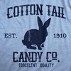 Cotton Tail Candy Co Easter Bunny Rabbit Funny T Shirts for Men(Light Heather Blue – Cotton)