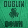 Funny Saint Patricks Day Hilarious Graphic Humor T Shirts for Men(Heather Green – Dublin Down)