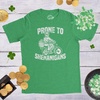 Funny Saint Patricks Day Hilarious Graphic Humor T Shirts for Men(Heather Green – Prone to Shenanigans)