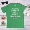 Funny Saint Patricks Day Hilarious Graphic Humor T Shirts for Men(Heather Green – Whale Oil)