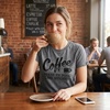 Funny Womens T-Shirts Sarcastic Tees for Cool Ladies with Sass(Dark Heather Grey – Coffee Murdery)