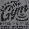 Funny Womens T-Shirts Sarcastic Tees for Cool Ladies with Sass(Dark Heather Grey – Gym Murdery)