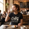 Funny Womens T-Shirts Sarcastic Tees for Cool Ladies with Sass(Heather Black – Coffee Murdery)