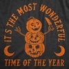 Halloween Mens T-Shirt Time The Year Creepy Season Lovers Tees(Heather Black – Year)