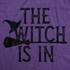 Halloween Womens T-Shirt Wicked Witch Witches Cute Spooky Tees(Heather Purple – Witch is in)