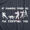 If Zombies Chase Us Im Tripping You Funny Halloween Men’s T-Shirt(Heather Navy)