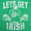 Lets Get Irish Saint Patricks Day Green Funny T Shirts for Men(Heather Green – Get Irish)