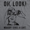 Mens T Shirts Funny Sarcastic Humor Adult Joke Tees for Guys(Dark Heather Grey – Nobody Gives)
