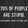 Mens T Shirts Funny Sarcastic Humor Adult Joke Tees for Guys(Heather Black – 70 Percent)