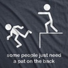 Mens T Shirts Funny Sarcastic Humor Adult Joke Tees for Guys(Heather Navy – Back Pat)