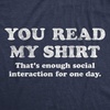 Mens T Shirts Funny Sarcastic Humor Adult Joke Tees for Guys(Heather Navy – Read Shirt)