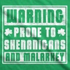 Saint Patricks Day Partying Parade Graphic Funny T Shirts for Men(Heather Green – Prone to Shenanigans)