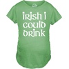 St Patricks Day Maternity Shirt – Irish I Could Drink Tee(Green)