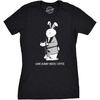 Candy Chocolate and Candy Easter Funny Graphic T Shirt for Women(Heather Black – Bunny Coffee)