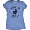 Candy Chocolate and Candy Easter Funny Graphic T Shirt for Women(Light Heather Blue – Cottontail Candy)