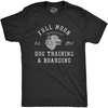 Halloween Mens Full Moon Dog Training and Boarding Werewolf Tees(Heather Black – Moon)