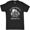 Halloween Mens If You Got It Haunt It Ghost Haunted House Tees(Heather Black – Haunt)